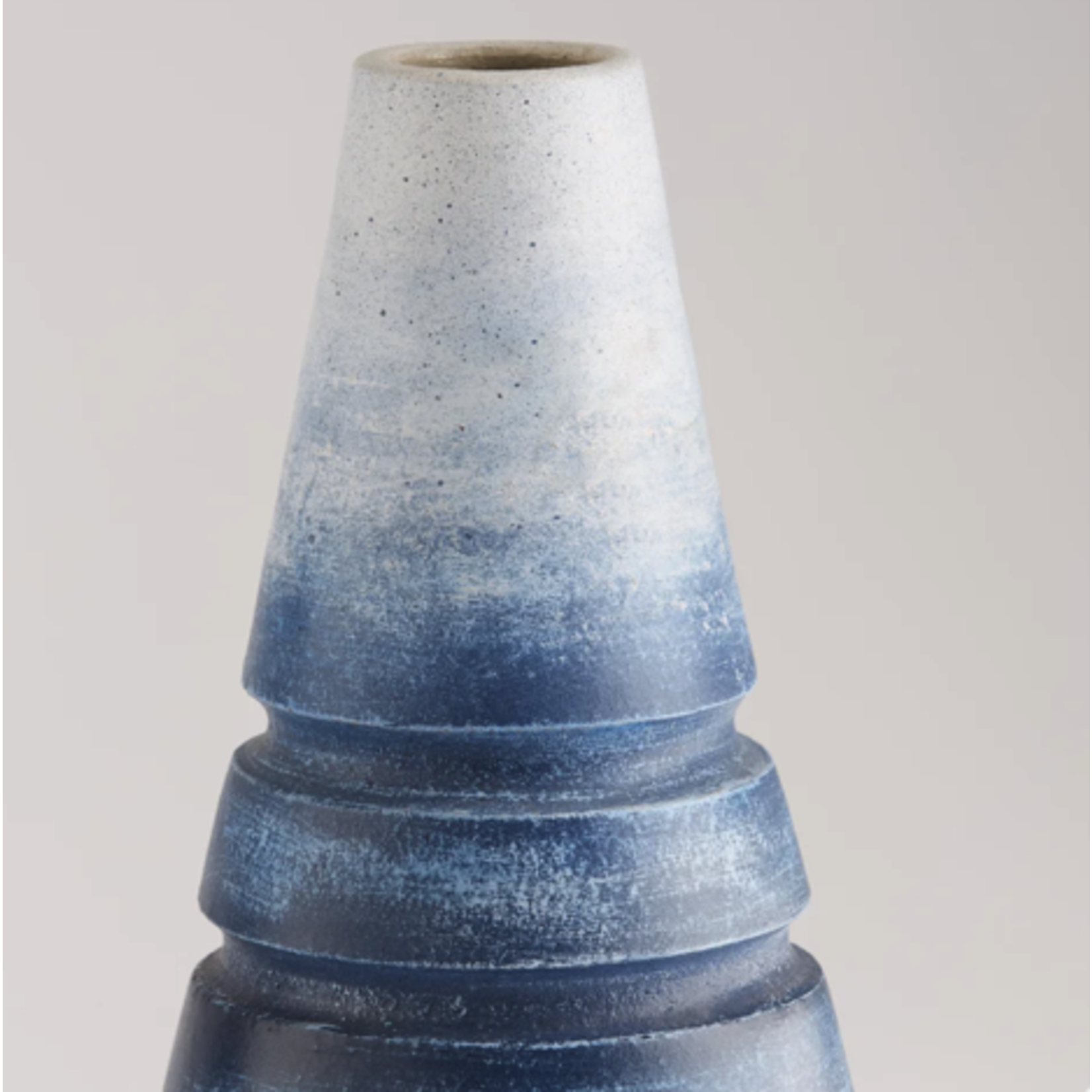 Outside The Box 19" Amarna Blue Ombre Handmade Earthenware Vase