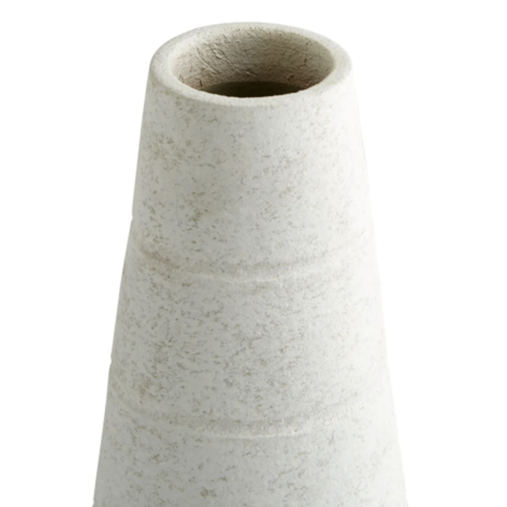 Outside The Box 20" Thera White Earthenware Ceramic Vase