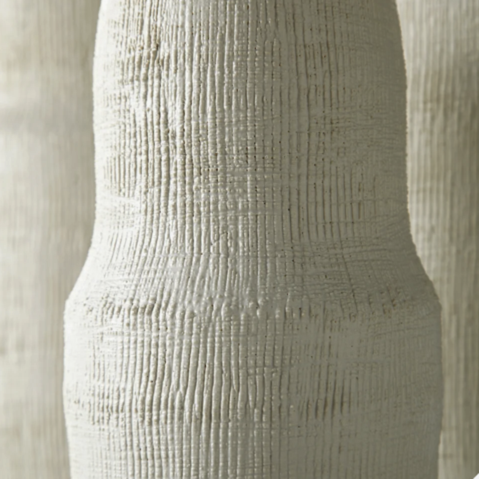 Outside The Box 21" Leela White  Artisan Crafted Ceramic Vase