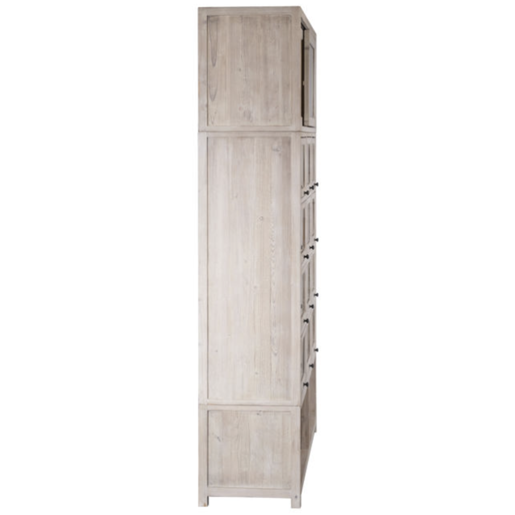 Outside The Box 87x18x60  Juniper Reclaimed Pine Wood & Glass Door Cabinet