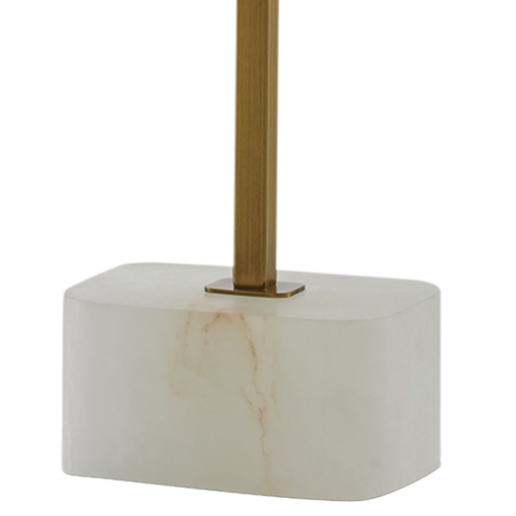 Outside The Box 40" Currey & Co Felix Solid Alabaster & Antique Brass Table Lamp