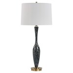 Outside The Box 33" Uttermost Remy Dark Navy Ceramic Table Lamp