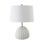 Outside The Box 23" Uttermost Lynna Thassos Ivory Hand-Made Stone Table Lamp