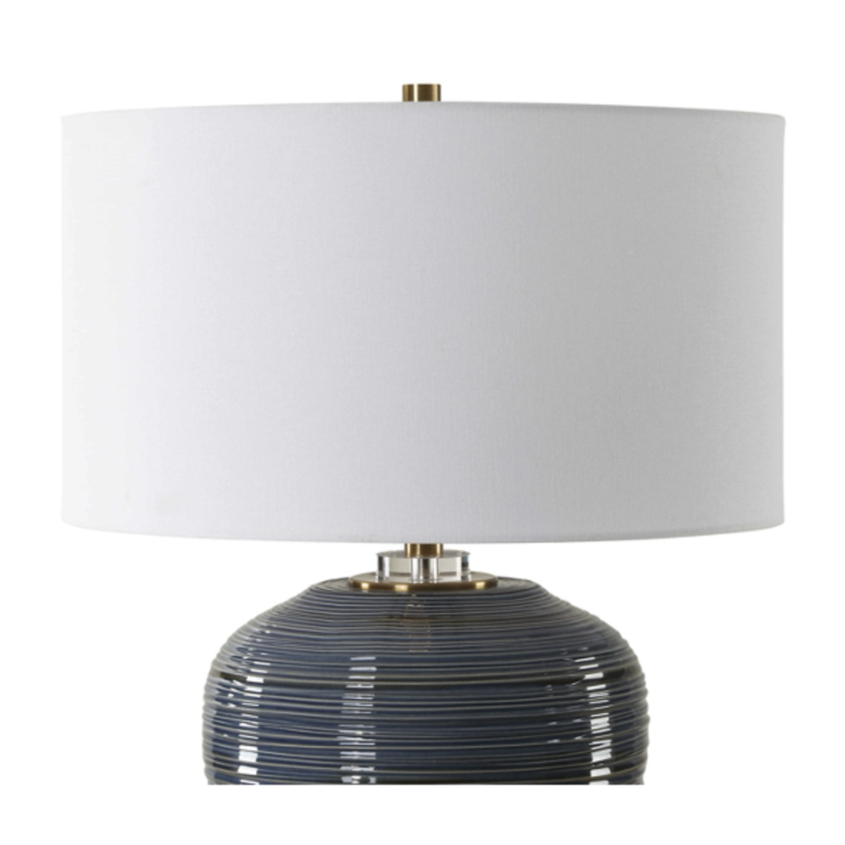 Outside The Box 26" Uttermost Moher Blue Glossy Ceramic Table Lamp