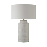 Outside The Box 27" Uttermost Crimp Ivory & Gold Leaf Understone Ceramic Table Lamp