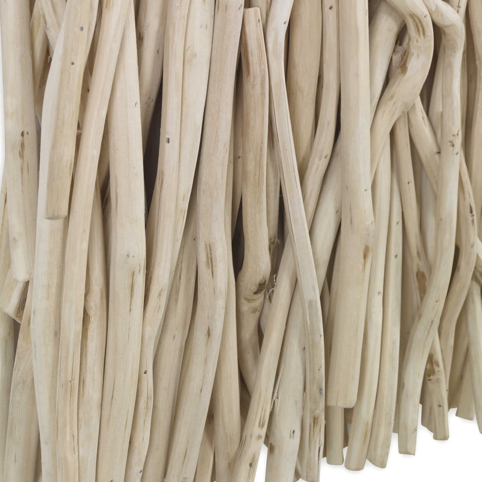 Outside The Box 24x24 Gathered Bleached Teak Wood Square Wall Decor