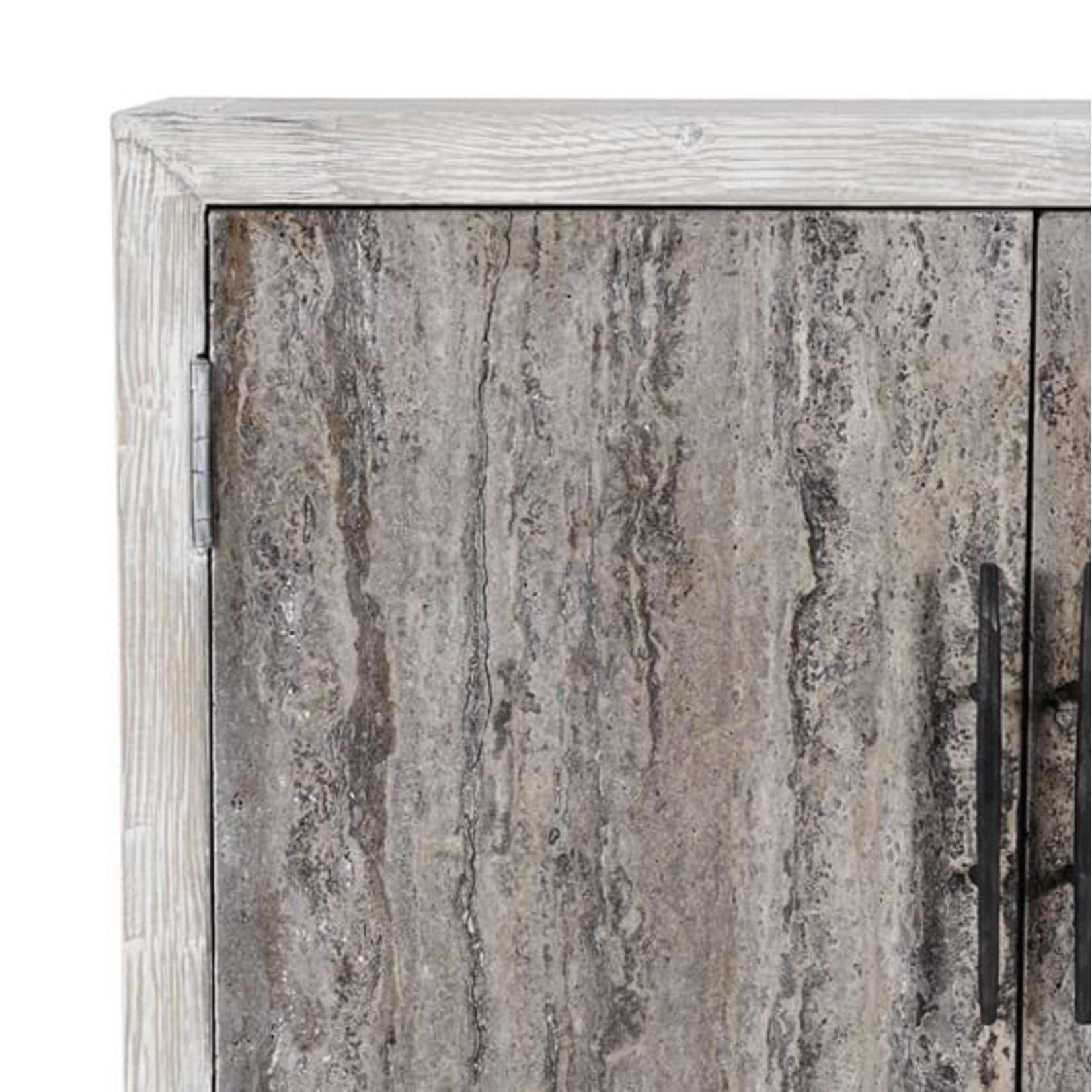 Outside The Box 76x20x36 Lisbon Reclaimed Pine 4 Door Cabinet