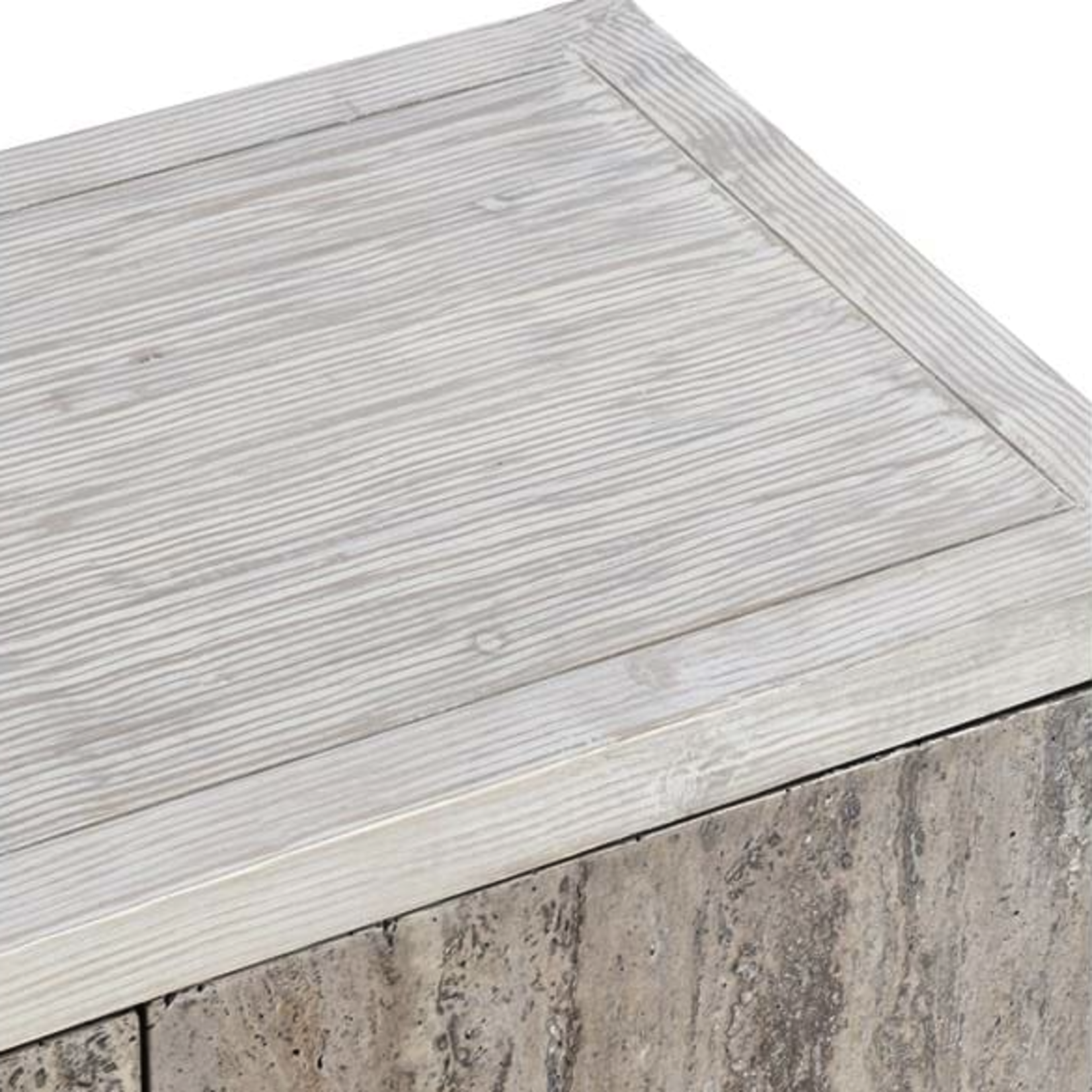 Outside The Box 76x20x36 Lisbon Reclaimed Pine 4 Door Cabinet