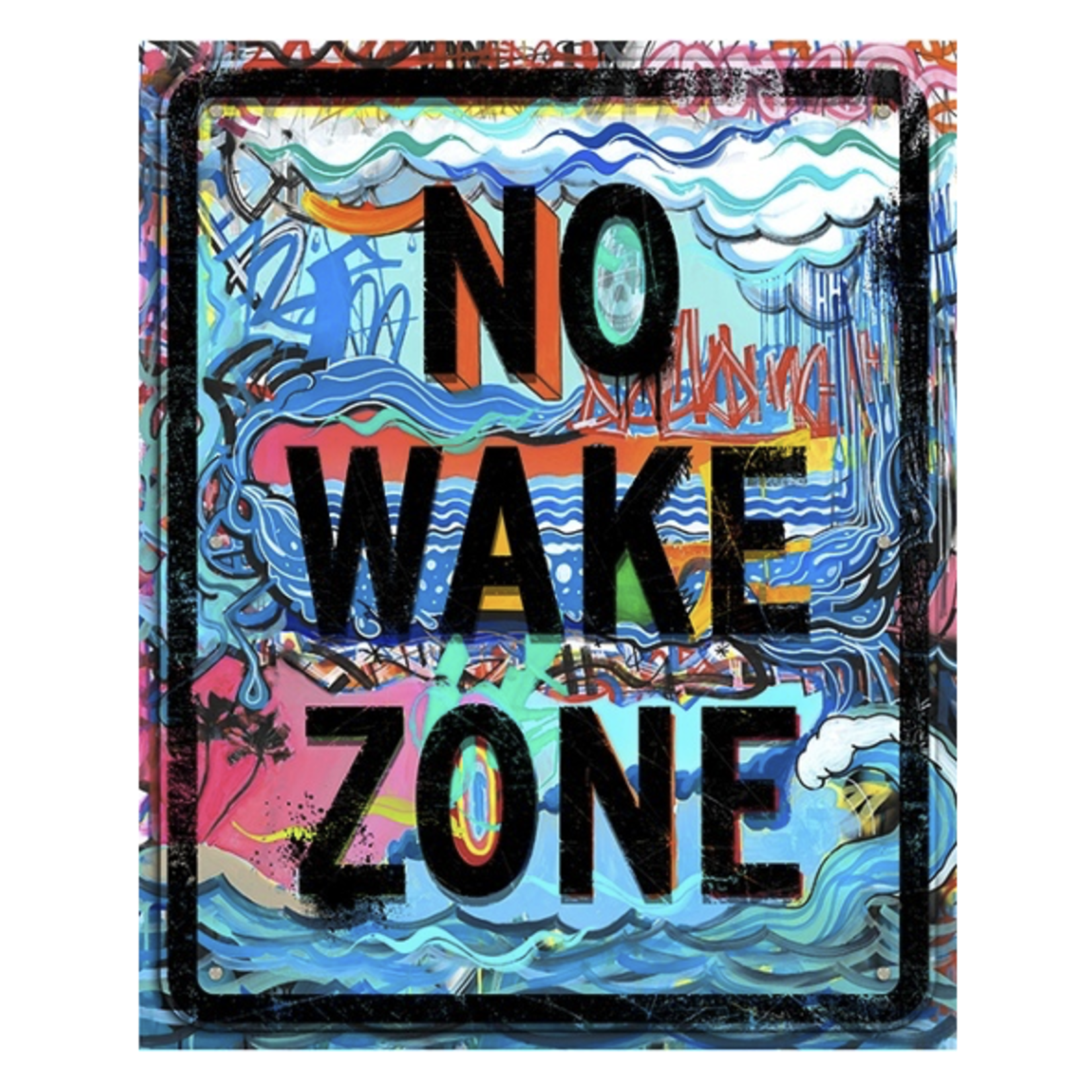 Outside The Box 47x38 No Wake Zone Art
