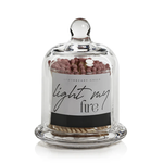 Outside The Box 5" "Light My Fire" White & Pink Matches In Glass Jar