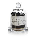Outside The Box 5" "Light My Fire" White & Navy Blue Matches In Glass Jar