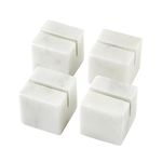 Outside The Box Set of 4 White Marble Placecard Holders