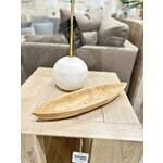 Outside The Box 20x6 Natural Teak Wood Oval Bowl