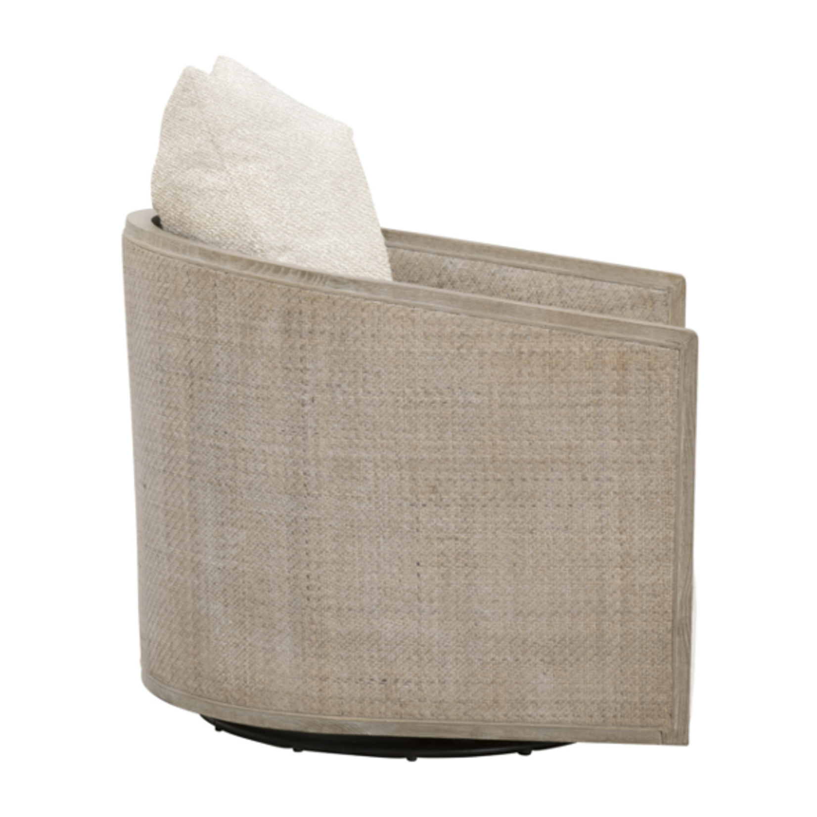 Outside The Box McGuire Livesmart Gellar Jute & Natural Gray Oak Swivel Club Chair