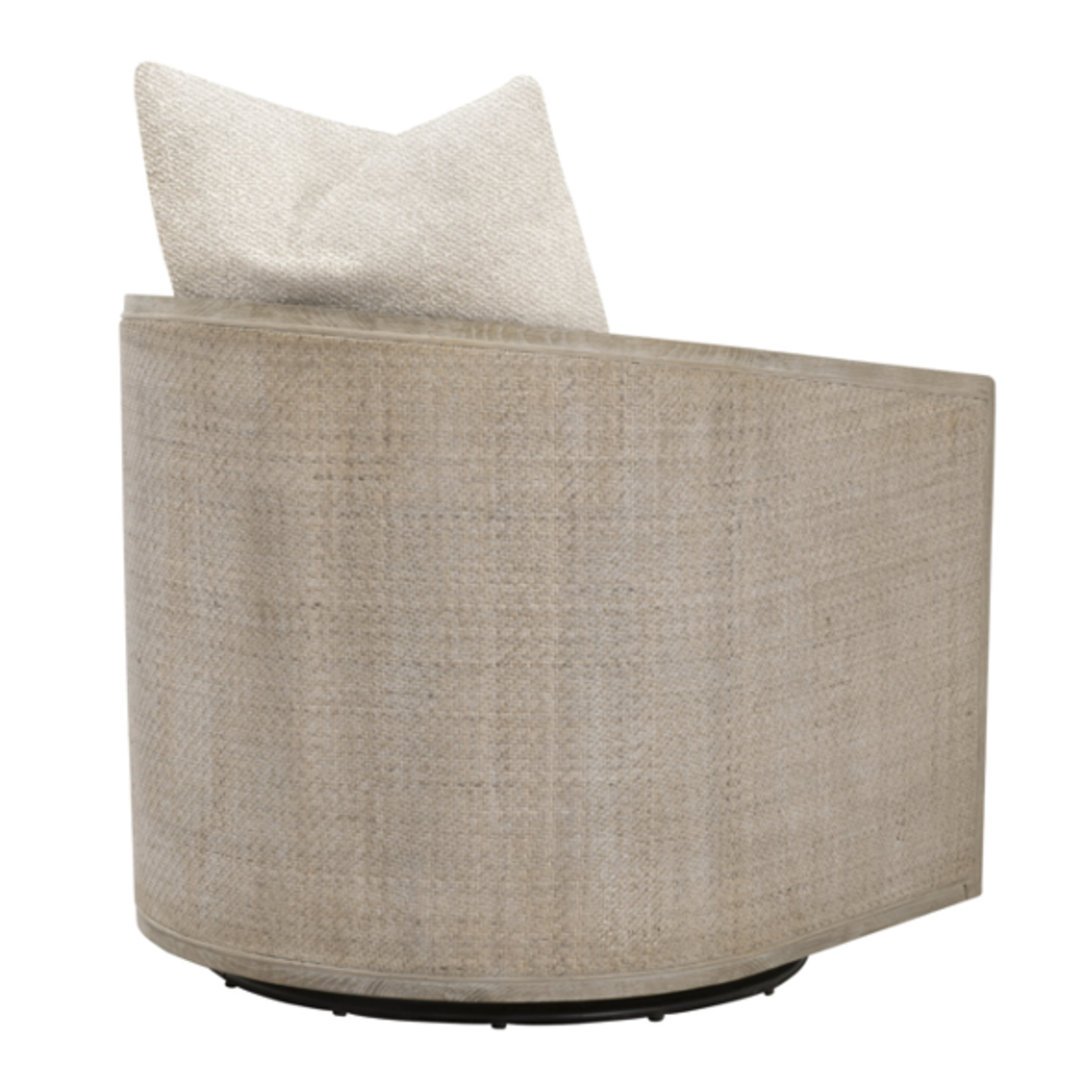 Outside The Box McGuire Livesmart Gellar Jute & Natural Gray Oak Swivel Club Chair