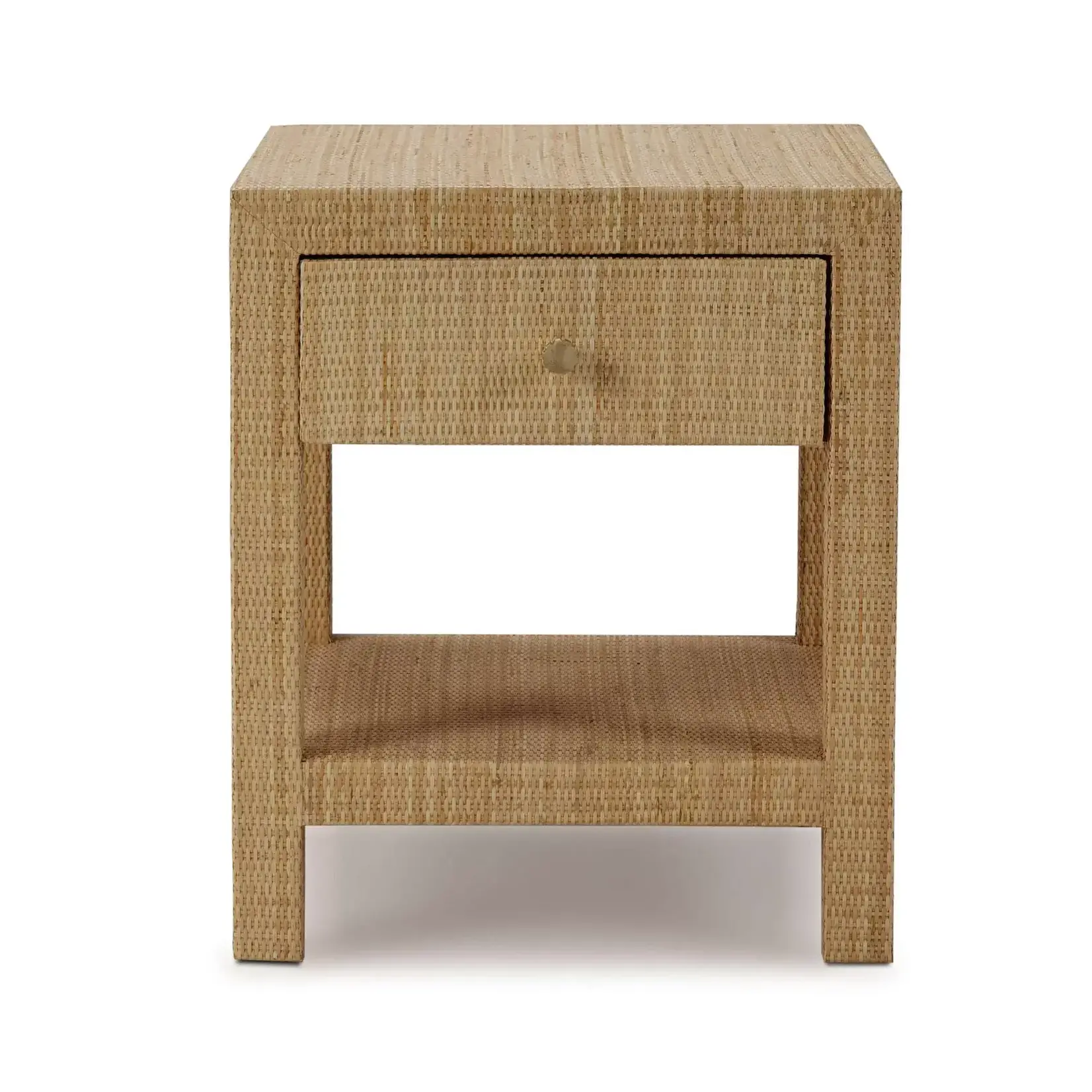 Outside The Box 20x20x24 Set Of 2 Kagu Mahogany 1 Drawer Nightstand Rattan Wrapped In Natural - RNAT