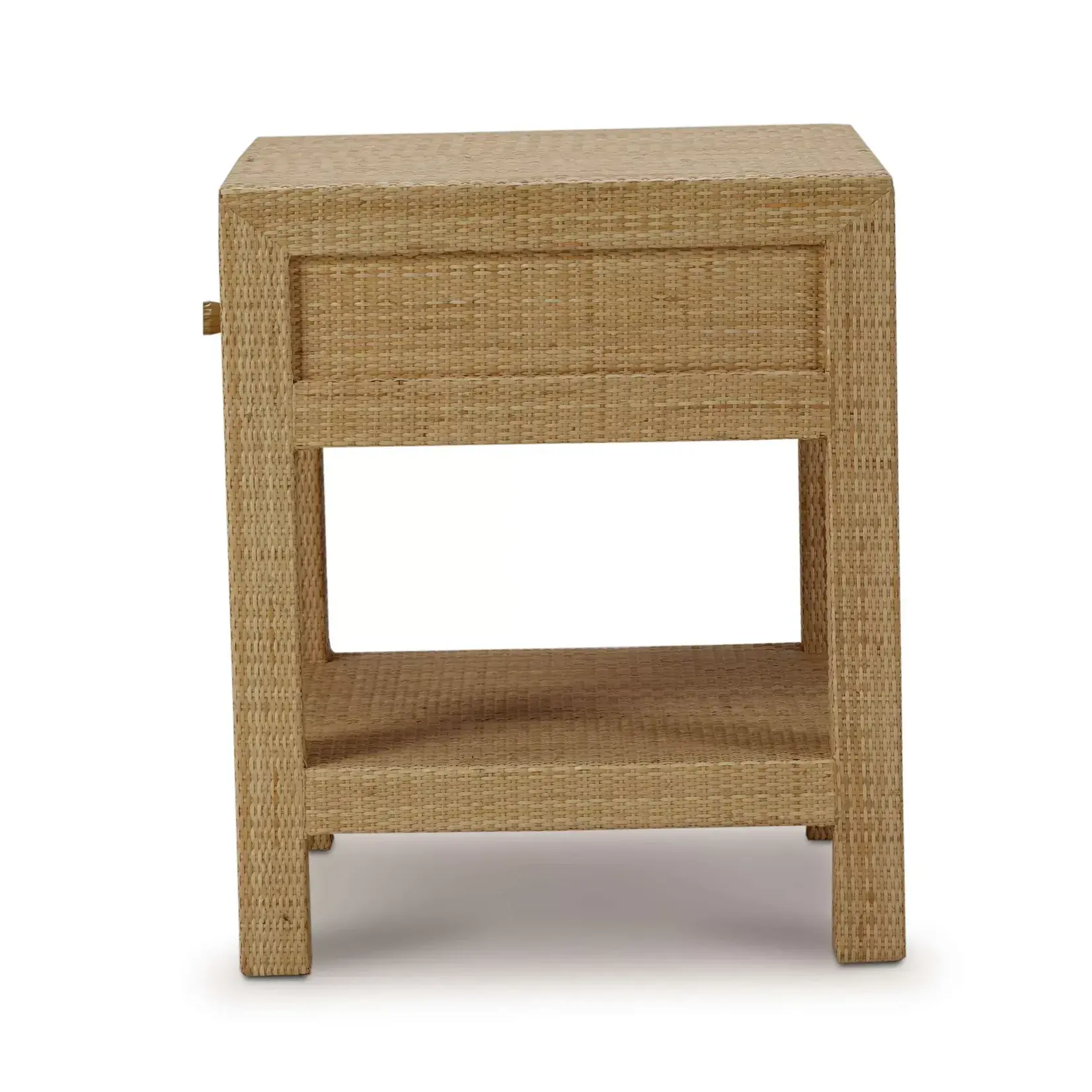 Outside The Box 20x20x24 Set Of 2 Kagu Mahogany 1 Drawer Nightstand Rattan Wrapped In Natural - RNAT