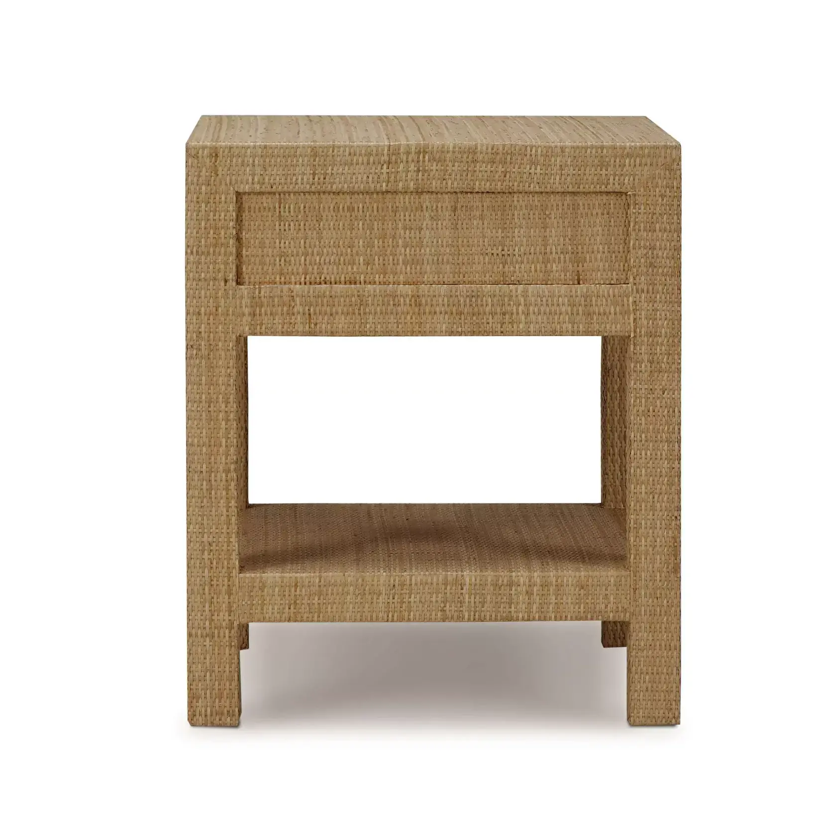 Outside The Box 20x20x24 Set Of 2 Kagu Mahogany 1 Drawer Nightstand Rattan Wrapped In Natural - RNAT