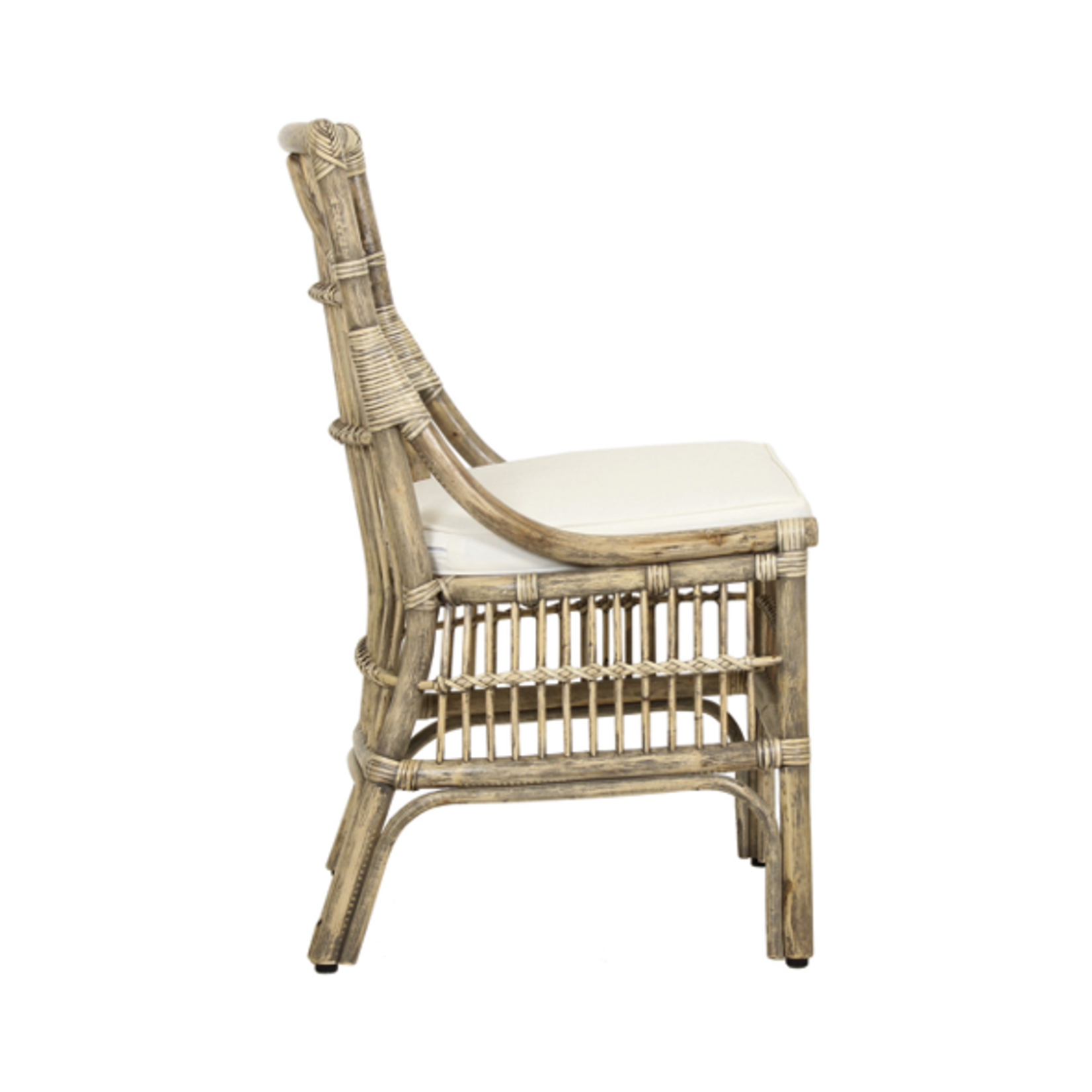 Outside The Box Winston II Rattan Side Dining Chair In Natural