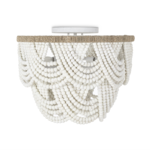 Outside The Box 18" Regina Andrew Lorelei White Wood Bead Chandelier