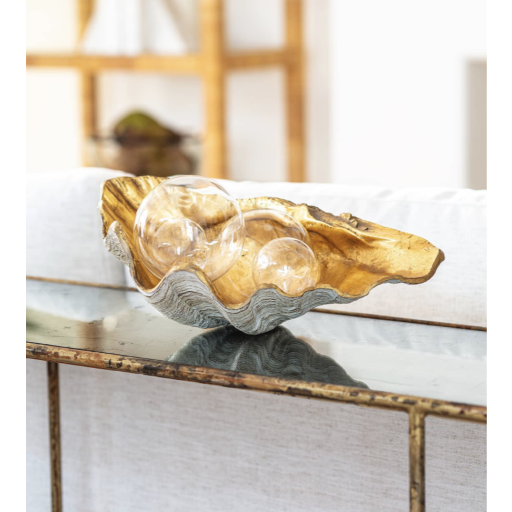 Outside The Box 14"  Regina Andrew Golden Clam Bowl