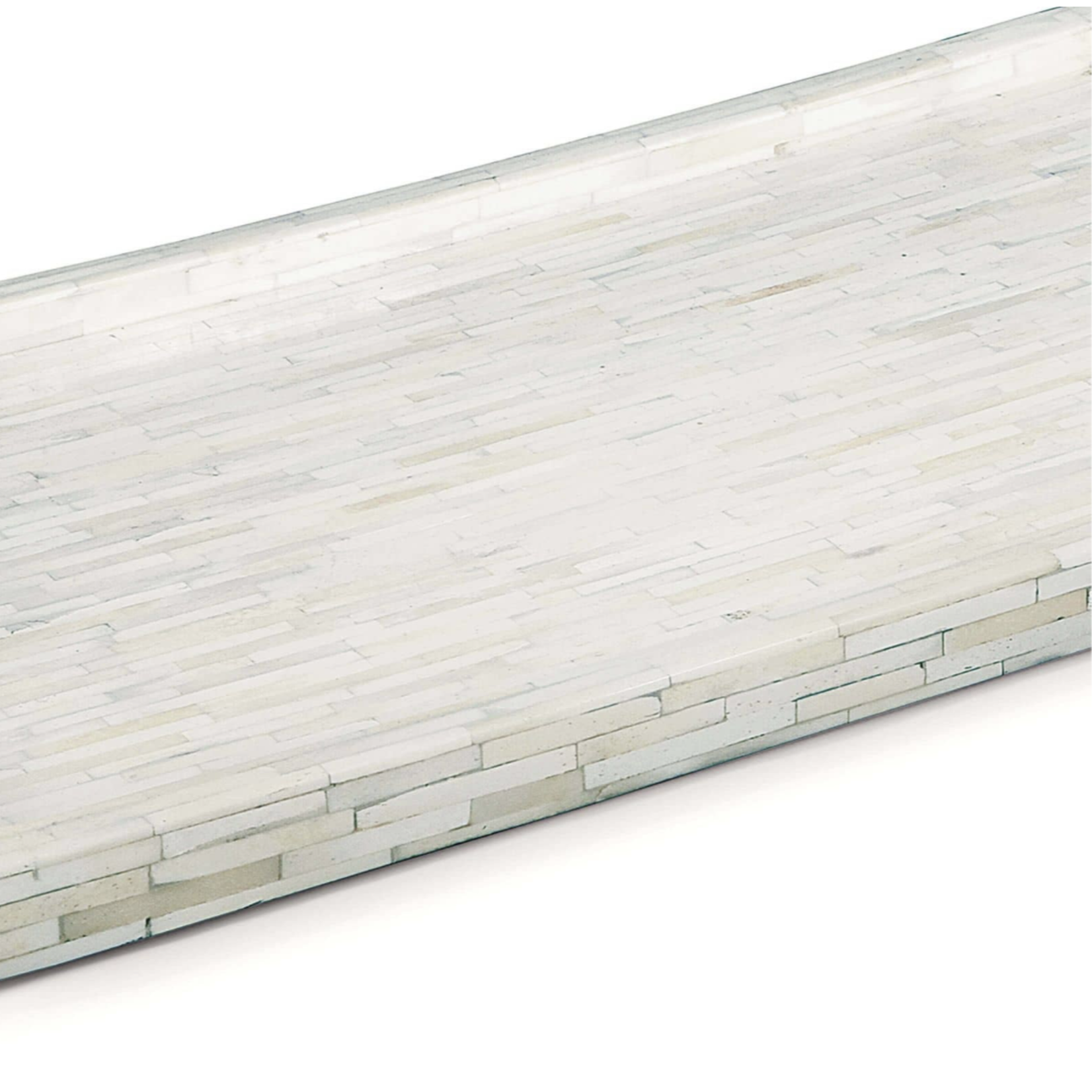Outside The Box 24x16 Regina Andrew White Bone Inlay & Polished Nickel Tray