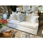 Outside The Box 80" Reynolds Topsider White Performance Fabric Trillium 2 Seat Cushion Slipcovered Sofa