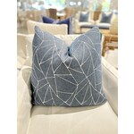 Outside The Box 24x24 Abstract Denim Hand-Crafted Down Filled Pillow