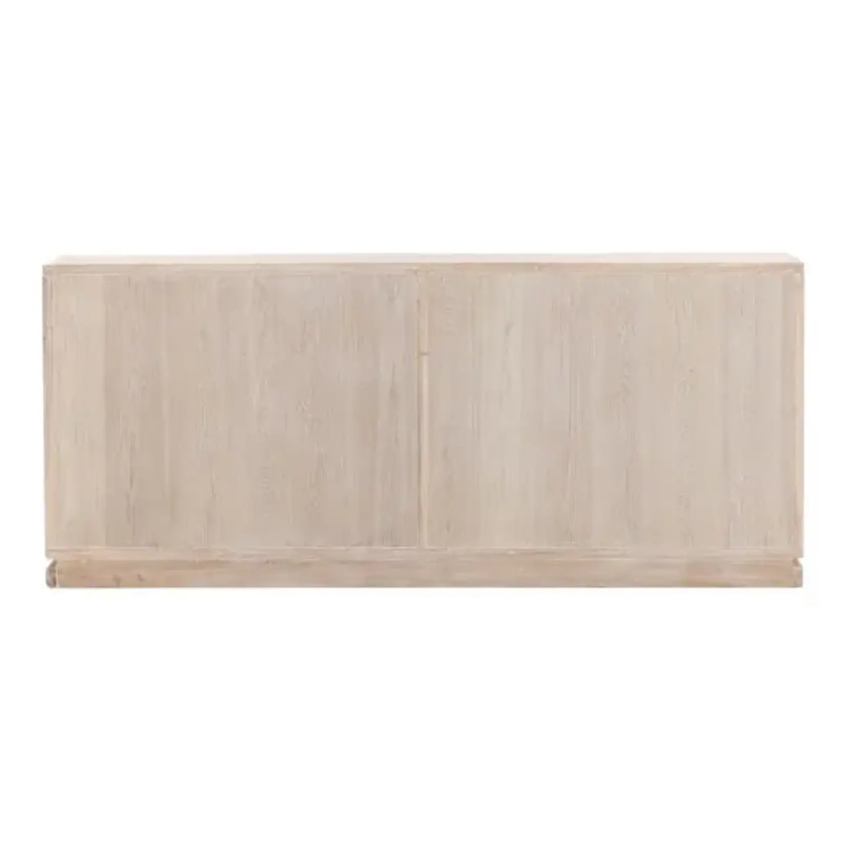Outside The Box 87x18x38 Harrison White Wash Elm Wood 4 Door Sideboard