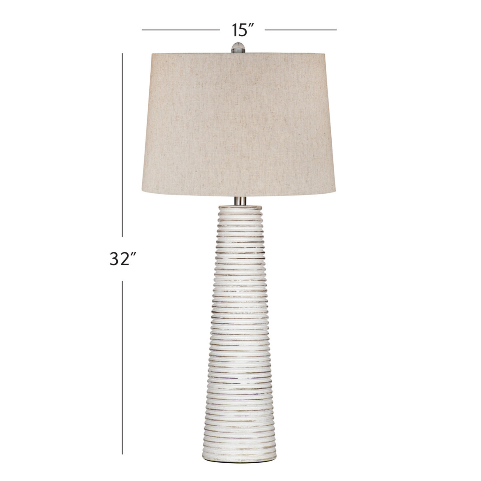 Outside The Box 32" Torbay White Washed Mango Wood Table Lamp