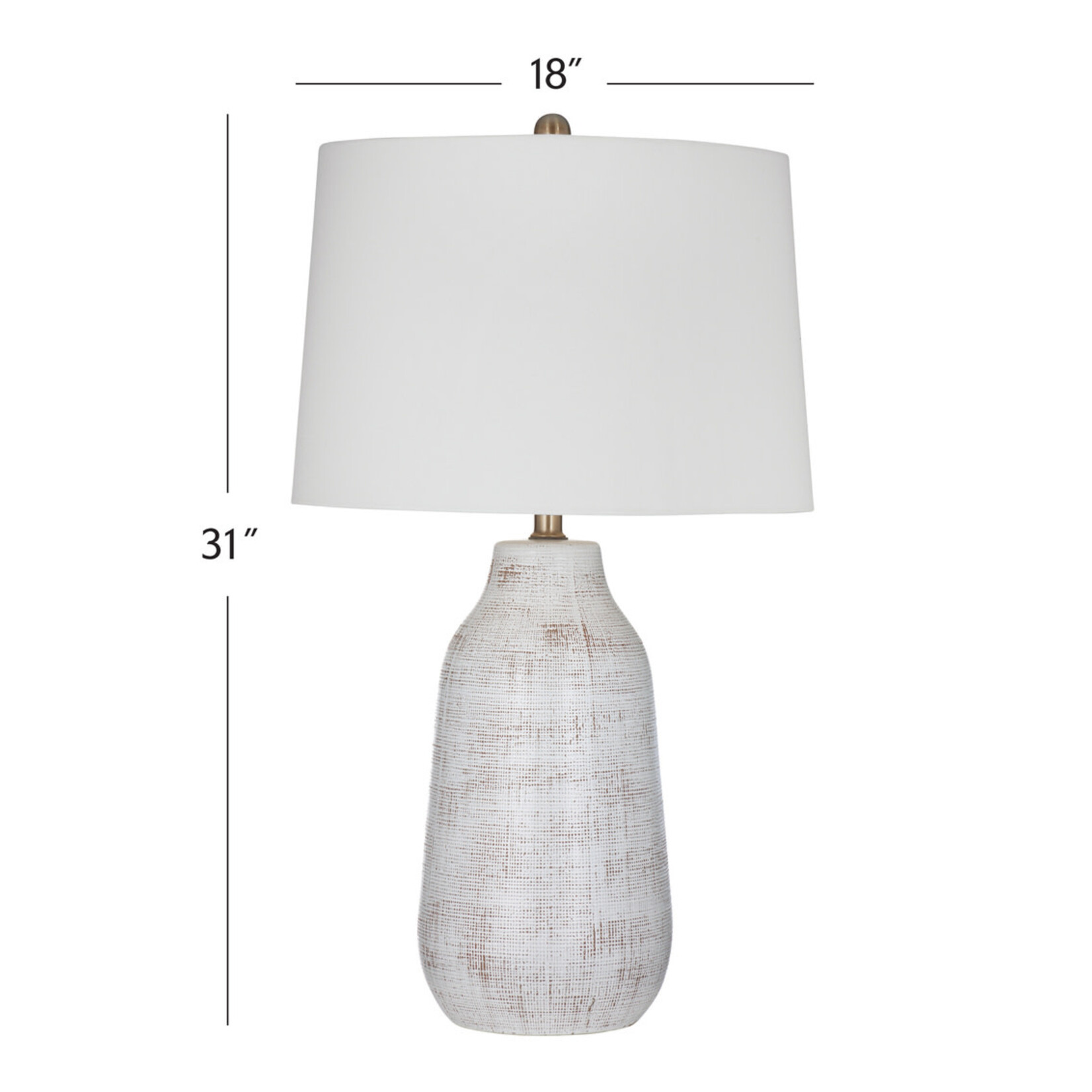 Outside The Box 31" Forcythia White Washed Ceramic Table Lamp