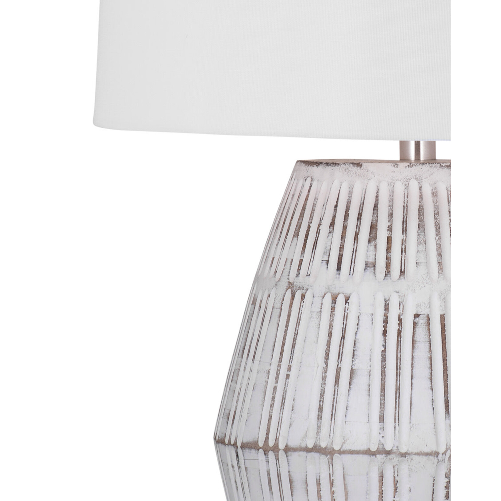 Outside The Box 24" Gwenth White Washed Mango Wood Table Lamp