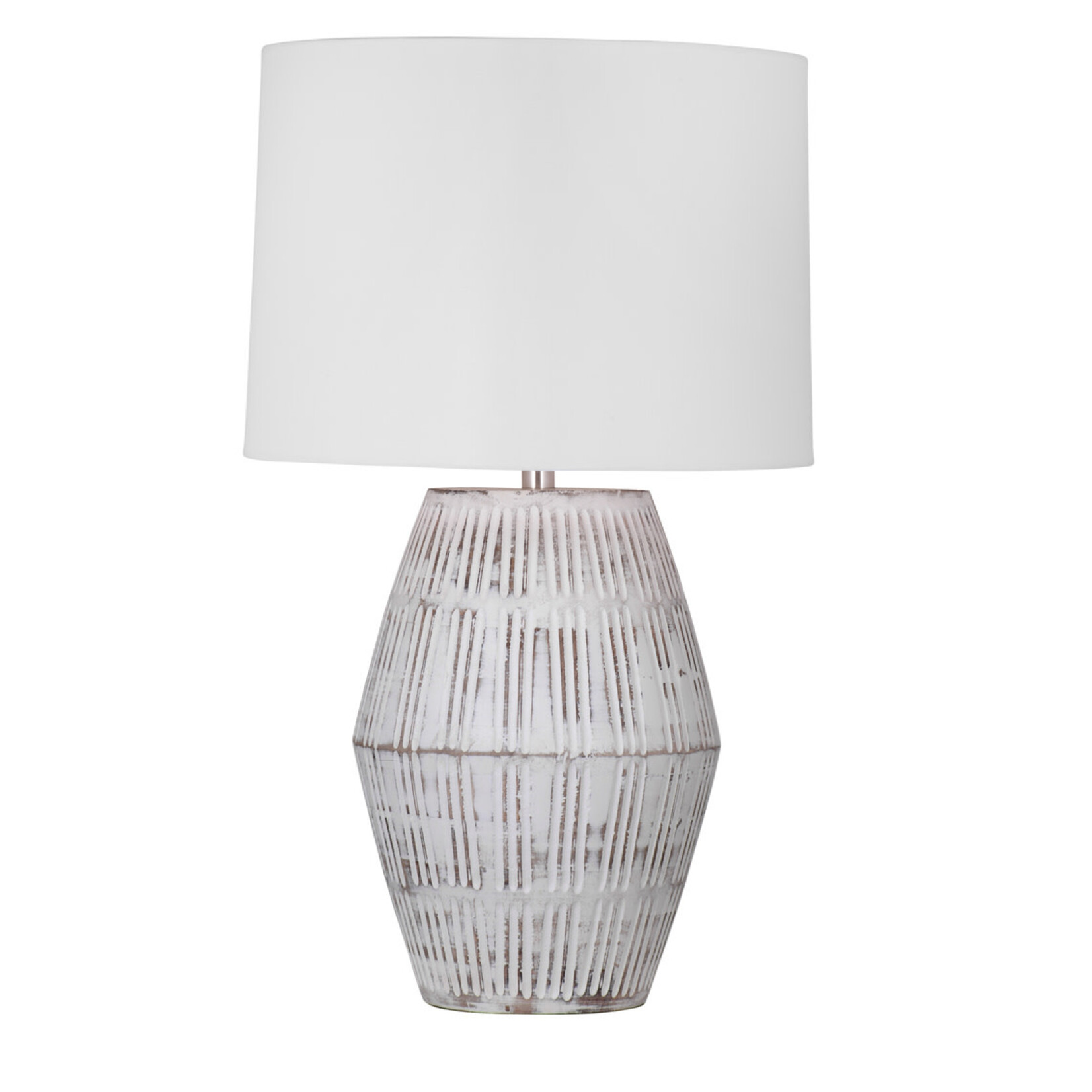 Outside The Box 24" Gwenth White Washed Mango Wood Table Lamp
