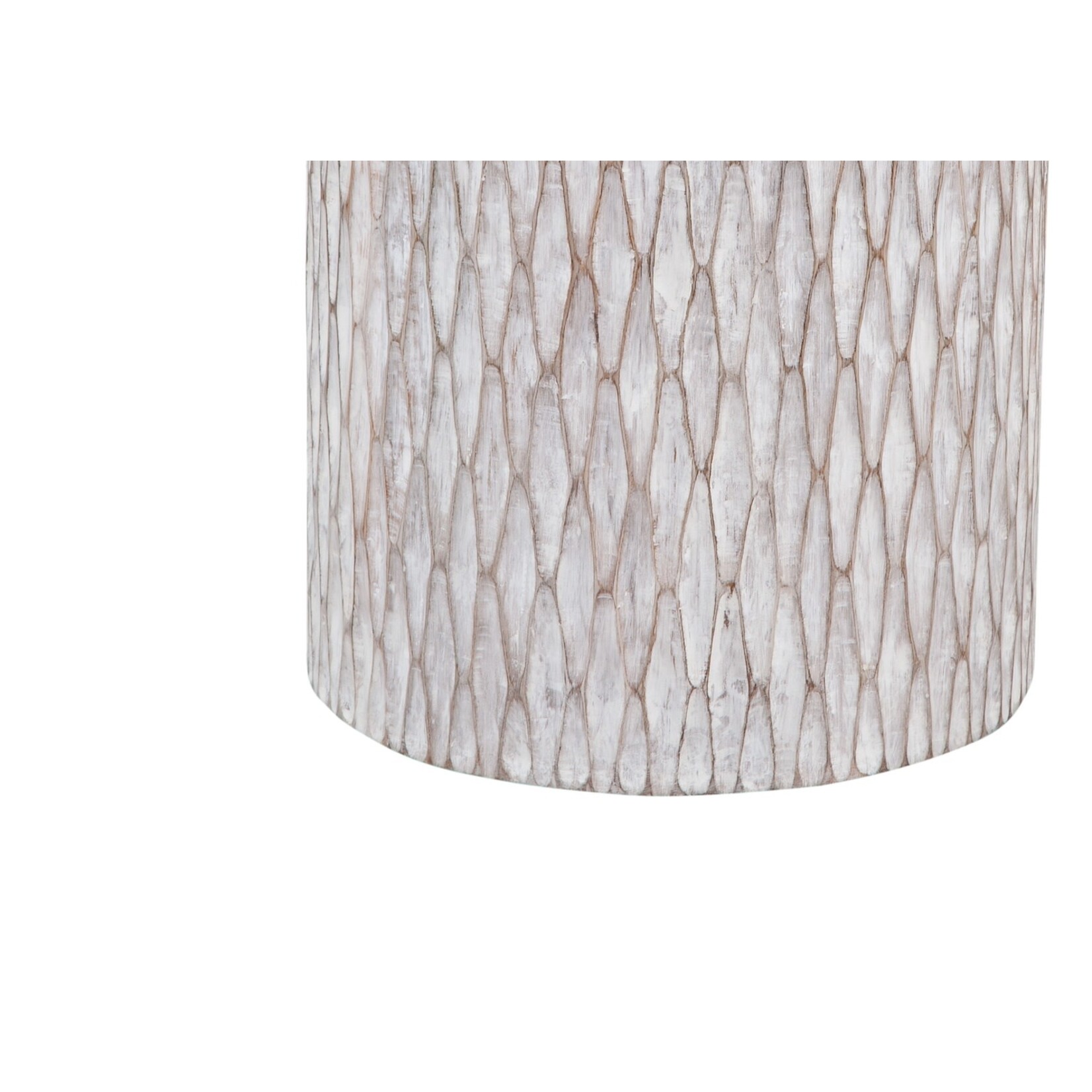 Outside The Box 22x15 Lorenzo White Washed Solid Mango Wood Accent Table