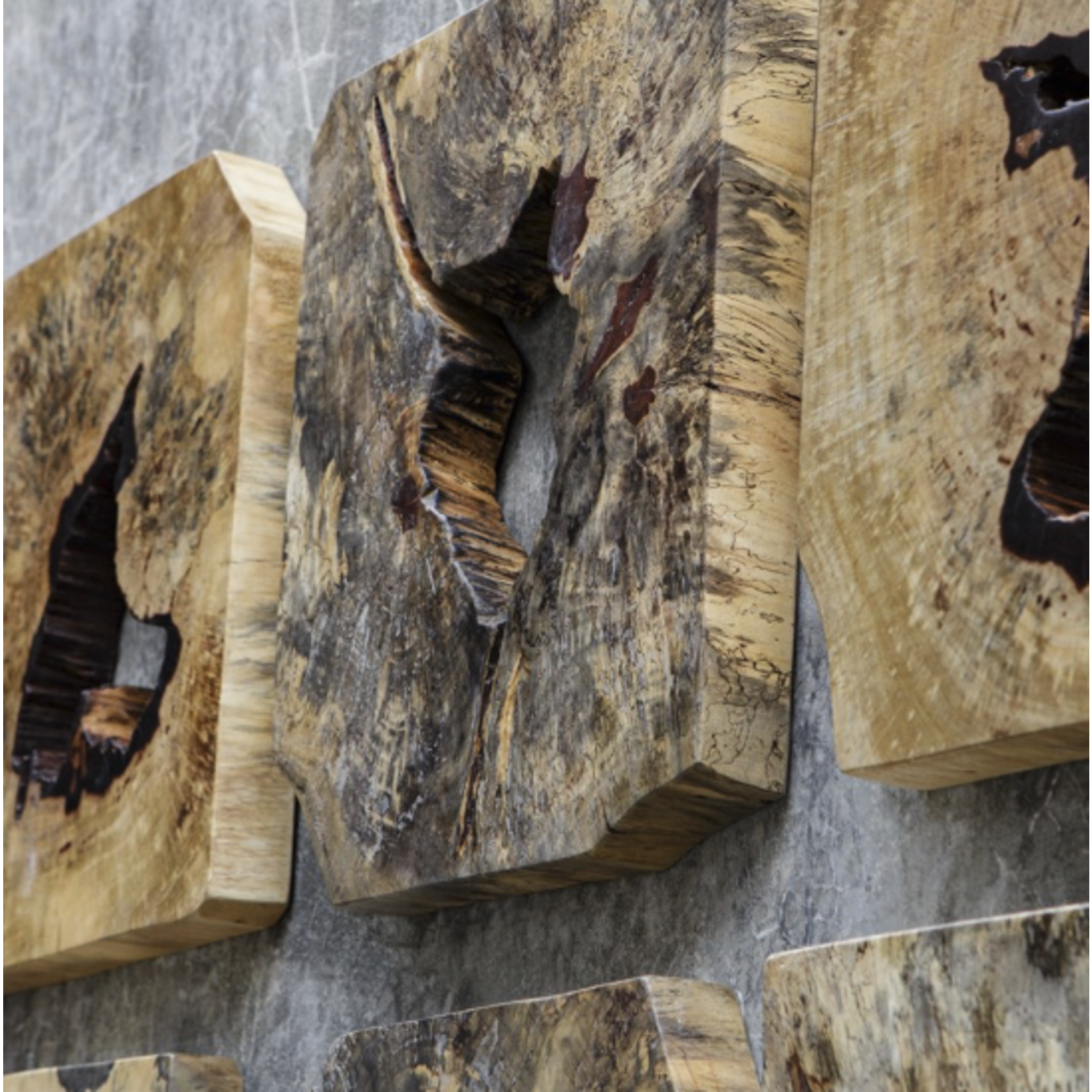 Outside The Box Set Of 9 Bahati Natural Tamarind Wood Wall Art