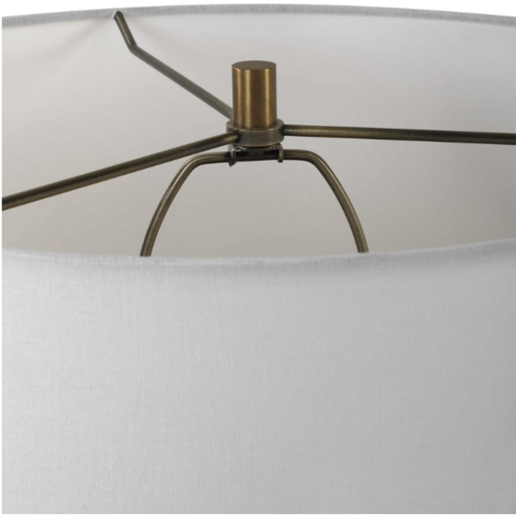Outside The Box 28" Uttermost Stratified White Organic Flowing Shape Ceramic Table Lamp