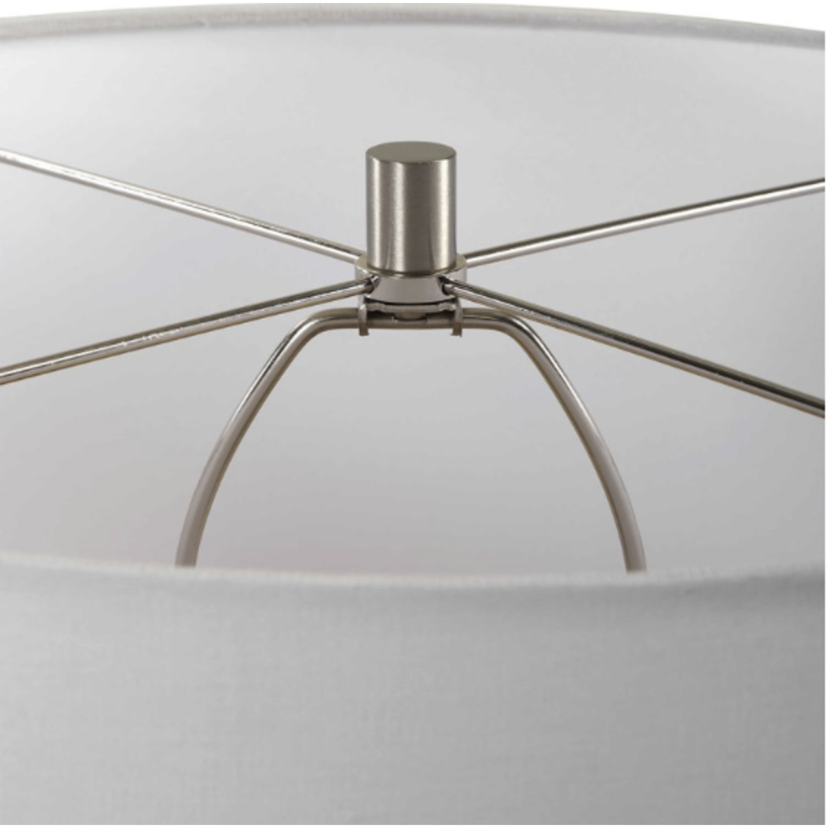 Outside The Box 26" Uttermost Dribble White Glaze Ceramic With Gray Drips Table Lamp
