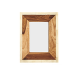 Outside The Box 4x6 Ivory Bone Inlay & Teak Wood Photo Frame