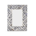 Outside The Box 4x6 Palazzo Gray & White Diamond Photo Frame
