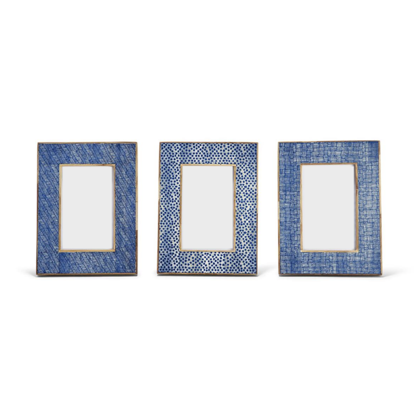 Outside The Box 4x6 Shibori Blue Bone Inlay Photo Frame [ 3 Designs - SOLD SEPARATELY ]