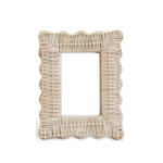 Outside The Box 4x6 Natural Wicker Weave Scalloped Photo Frame