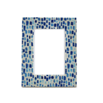 Outside The Box 5x7 Blue & White Glass Etching Resin Photo Frame (3 Assorted Patterns - SOLD SEPARATELY)