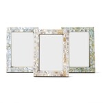 Outside The Box 4x6 Pearly Hues Tile Mother Of Pearl  Photo Frame - Assorted 3 Colors