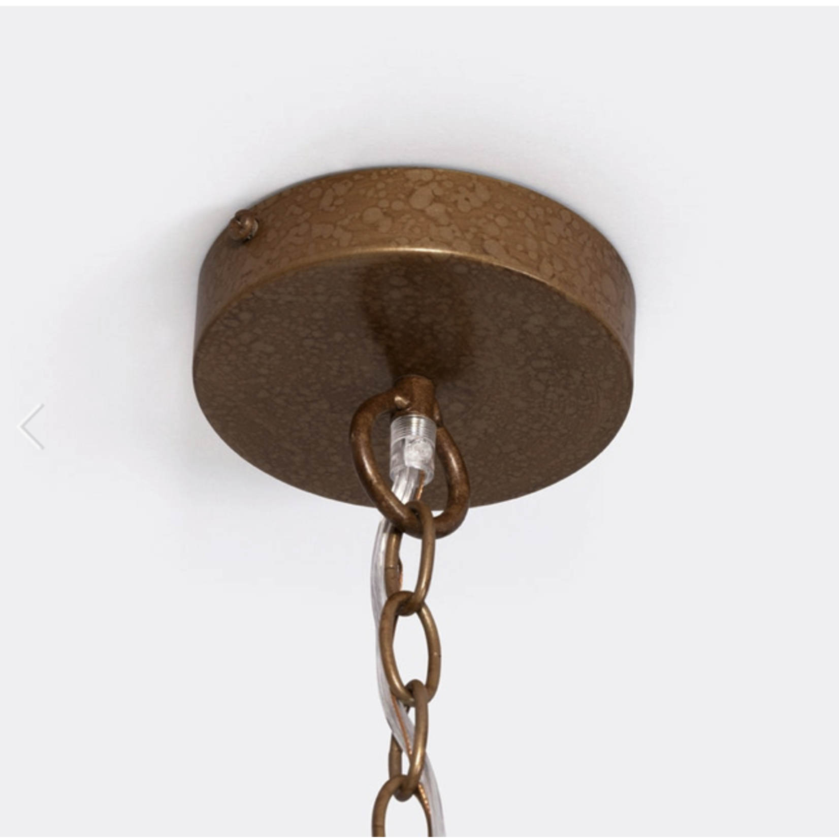 Outside The Box 25" Made Goods  Arricka Bleached Abaca Rope & Gold Metal Chandelier