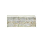 Outside The Box 12x8x5 White Capiz Coastal Shell Accent Box