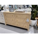 Outside The Box 58x20x34 Kagu Mahogany 6 Drawer Dresser Rattan Natural - RNAT