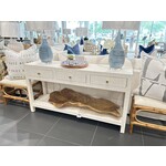 Outside The Box 60x16x32 Kagu White Wash Raffia 3 Drawer Console Table - RFWW