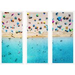 Outside The Box 67x50 Trowbridge Aerial Beach Triptych Art