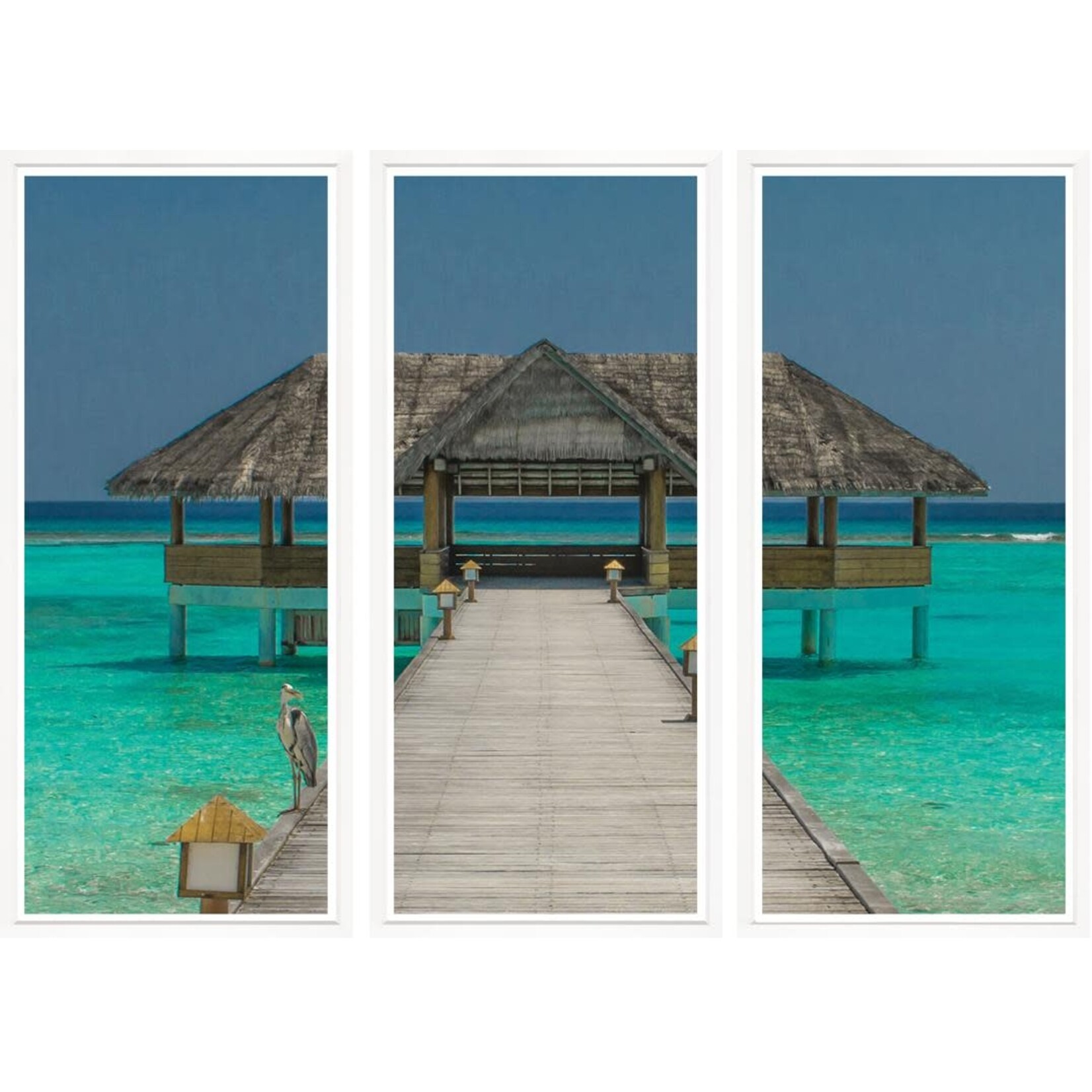 Outside The Box 67x50 Trowbridge Ocean View Jetty Triptych