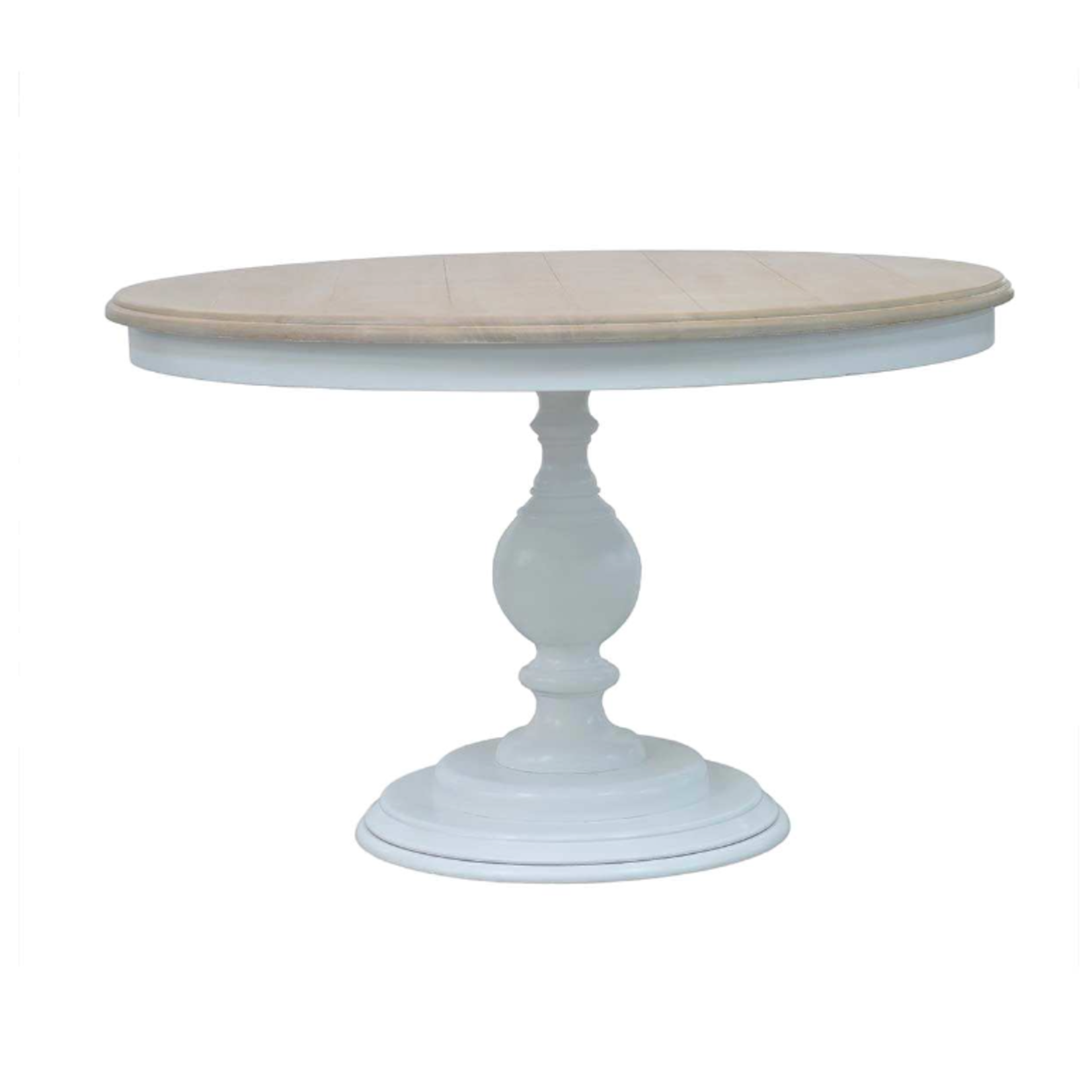 Outside The Box 48" Gloucester Solid Mahogany Dining Table In Sandbar & White - SNB